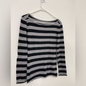 Lightly Used Old Navy Long Sleeve T-shirt Wide Neck Striped - Women’s M